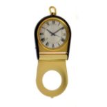 Jaeger Le Coultre alarm purse or pocket watch, circa 1969, the dial with black Roman numerals, sweep