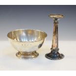 Elizabeth II silver sugar bowl, Birmingham 1976 and an Elizabeth II silver trumpet shaped specimen