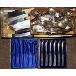 Quantity of silver plated cutlery Condition: