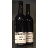 Wines & Spirits - Cockburn's 1967 vintage port, two bottles (2) Condition:
