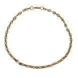 Hallmarked 18ct gold Albert, the clasp stamped 9kt Condition: