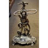 Reproduction cast metal figural stickstand Condition: