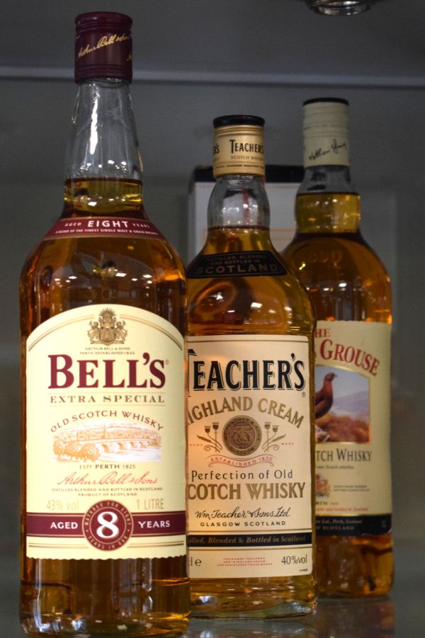 Wines & Spirits - Scotch Whisky - Bell's Extra Special, 1 litre bottle, Famous Grouse, 1 litre