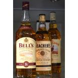 Wines & Spirits - Scotch Whisky - Bell's Extra Special, 1 litre bottle, Famous Grouse, 1 litre