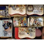 Large quantity of various costume jewellery Condition: