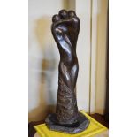 Bob Allen - Cold cast bronze resin sculpture - 'Family' on a granite plinth, with certificate of