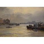 Ashton Cannell - Watercolour - Hazy Sunlight On The Thames, signed together with A Celebration Of