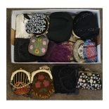 Collection of 18 vintage beadwork and other evening bags Condition: