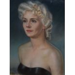 Gaetano de Gennaro - Pastel study - Portrait of a young lady, signed and dated '38, framed and