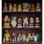 Large collection of various toby and character jugs by Beswick, Shorter's, Melba Ware, Wood & Sons