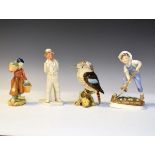 Three Royal Worcester figures comprising: Dutch Boy No.2923, Saturdays Child No.3524 and Irishman