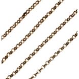 Yellow metal belcher link neck chain stamped 9ct, 4.1g approx Condition: