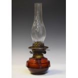 Late 19th Century ruby glass oil lamp Condition: