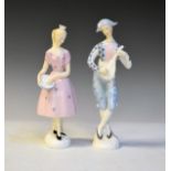 Pair of Royal Doulton figures - Columbine HN.2185 and Harlequin HN.2186 Condition: