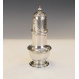 Edward VIII silver baluster shaped sugar caster, London 1936, 7.1oz approx Condition: