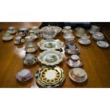 Collection of 19th Century English and other cups and saucers and other tableware Condition: