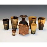 Five horn beakers etc Condition: