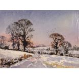 Anthony Avery - Watercolour - A Walk In The Snow, signed, unframed Condition: