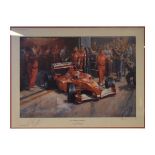 Motor Racing Interest - Alan Fearnley - Signed limited edition print - Just Another Day At The