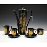Portmeirion coffee service decorated with the Phoenix pattern Condition: