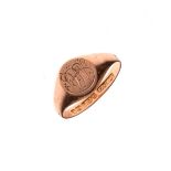 9ct gold signet ring, monogrammed, size O Condition: