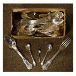 Silver plated part canteen of Kings pattern cutlery and a small quantity of other silver plated