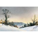 Anthony Avery - Watercolour - Playing In The Snow, signed, unframed Condition: