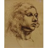 Monochrome print - Study of the actress Sybil Thorndyke, framed and glazed Condition: