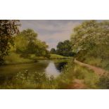 Mary Shaw - Oil on board - Avon And Kennett Canal, signed, framed Condition: