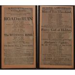 Two George III theatre flyers, each relating to Halifax and dated 1792 and 1797 together with a 19th