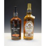 Wines & Spirits - 1 litre bottle Highland Park 12 year Single Orkney malt whisky together with a 1
