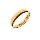22ct gold wedding band, size P, 3.4g approx Condition: