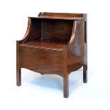 George III mahogany converted commode standing on square supports Condition: