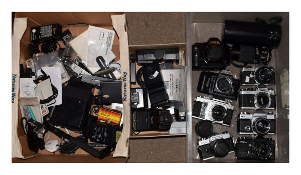 Collection of various cameras and accessories Condition: