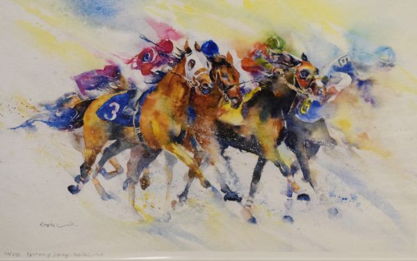 Sheila Gill - Signed limited edition print - Kentucky Derby, No,38/295, signed, titled and
