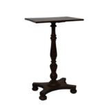 Victorian rosewood and simulated rosewood rectangular topped occasional table standing on a turned
