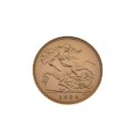 Gold Coin - Queen Elizabeth II half sovereign, 1984 Condition: