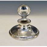 Large George V silver capstan inkwell, Chester 1920 Condition: