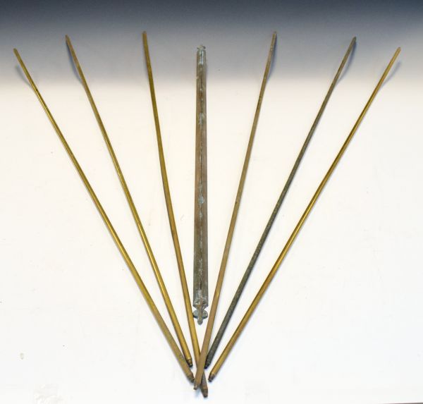 Quantity of vintage brass stair rods Condition: