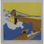 James Baker - Five limited edition coloured prints - Bristol Views, each signed, titled and numbered