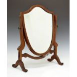 Georgian style mahogany framed shield shaped dressing table mirror Condition: