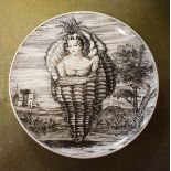 Fornasetti plate decorated with the Le Oceanidi pattern Condition: