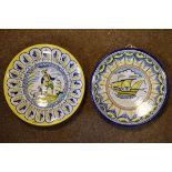 Two Puente de Arzobispo pottery dishes, each having typical brightly coloured decoration Condition: