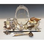 Quantity of various silver plated and other items Condition: