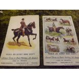 Two unusual mid 20th century postcards for The Wisbech and District Horse Society Annual Show on