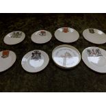 Seven Goss collectors' plates with the arms of Westminster, Ealing, Essex, Gloucester, City of