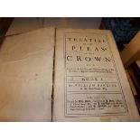 Two 18th century leather bound volumes being "A Treaties of The Pleas of The Crown book, one by