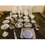 A sundry lot of Aynsley and other porcelain of approximately 30 pieces of various patterns including