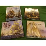 Four books of early shipping interest including "The Heyday of Sail", "Under Sail Swansea