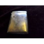 A silver calling card case of plain design, weighing approximately 1.7 troy oz.